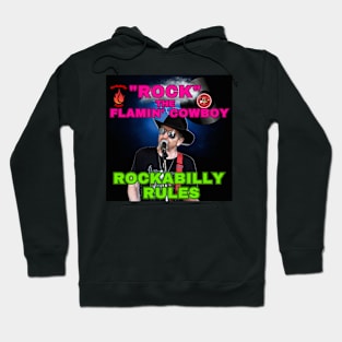 ROCK the Flamin Cowboy Rockabilly Rules Hoodie